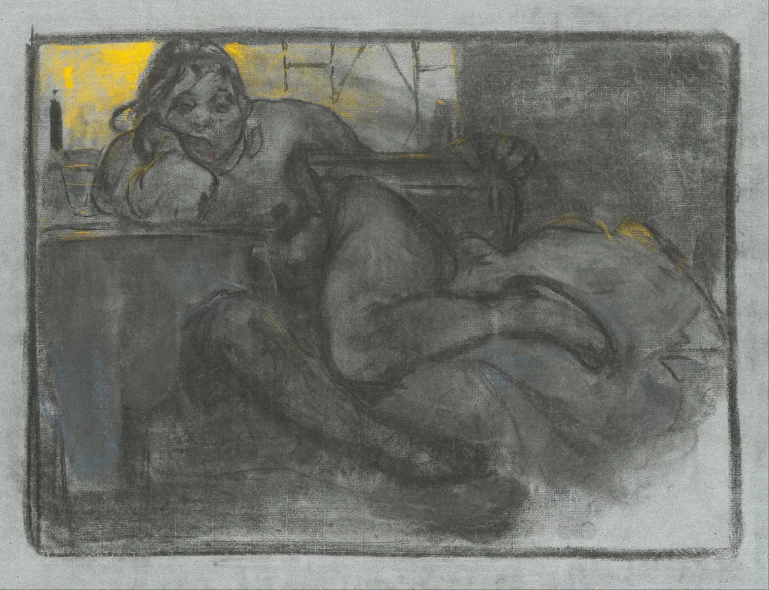 Absinth Study of a Woman by Alphonse Mucha