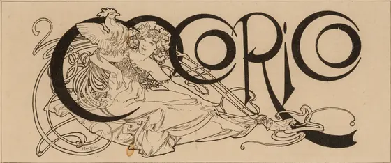 Titulní ilustrace časopisu Cocorico od Alfonse Muchy
