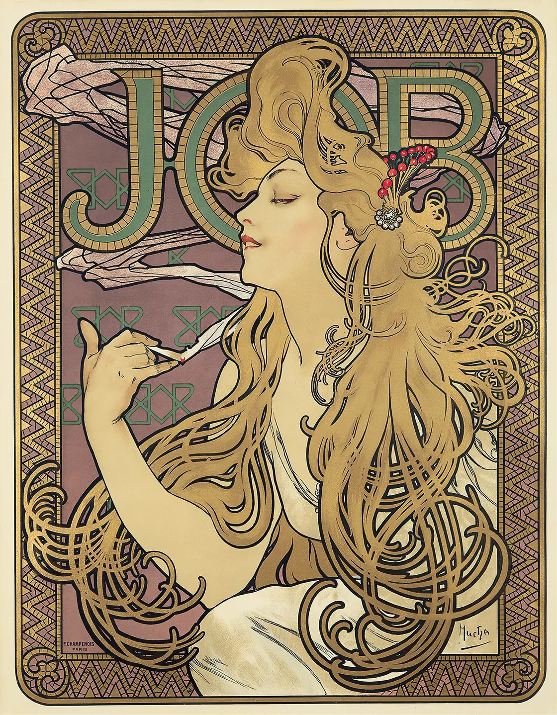 Plakat Job od Alfonse Muchy