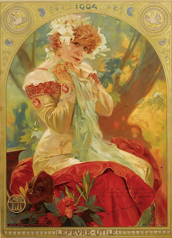 Lefevre-Utile Sarah Bernhardt od Alfonse Muchy
