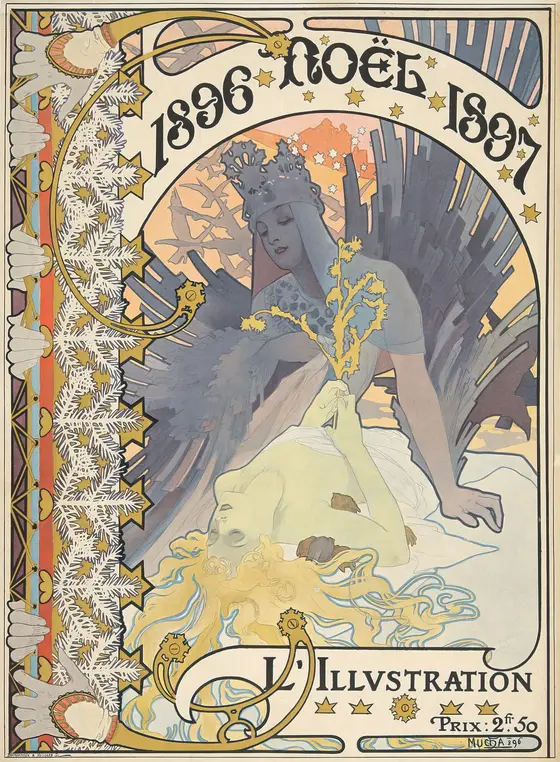 L’Illustration, Noël, 1896 od Alfonse Muchy