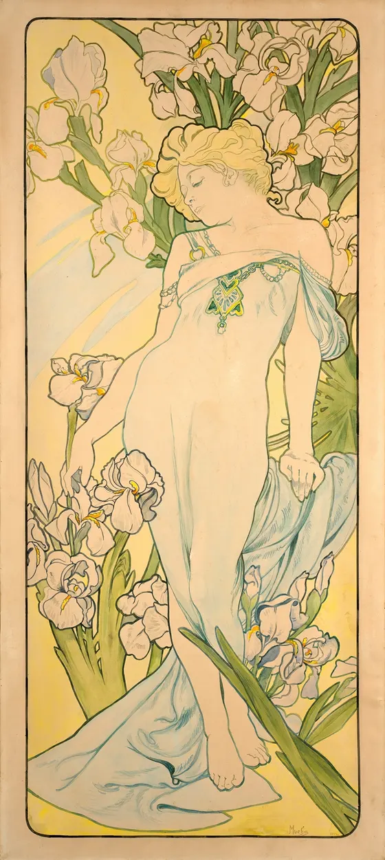 L'Iris by Alphonse Mucha