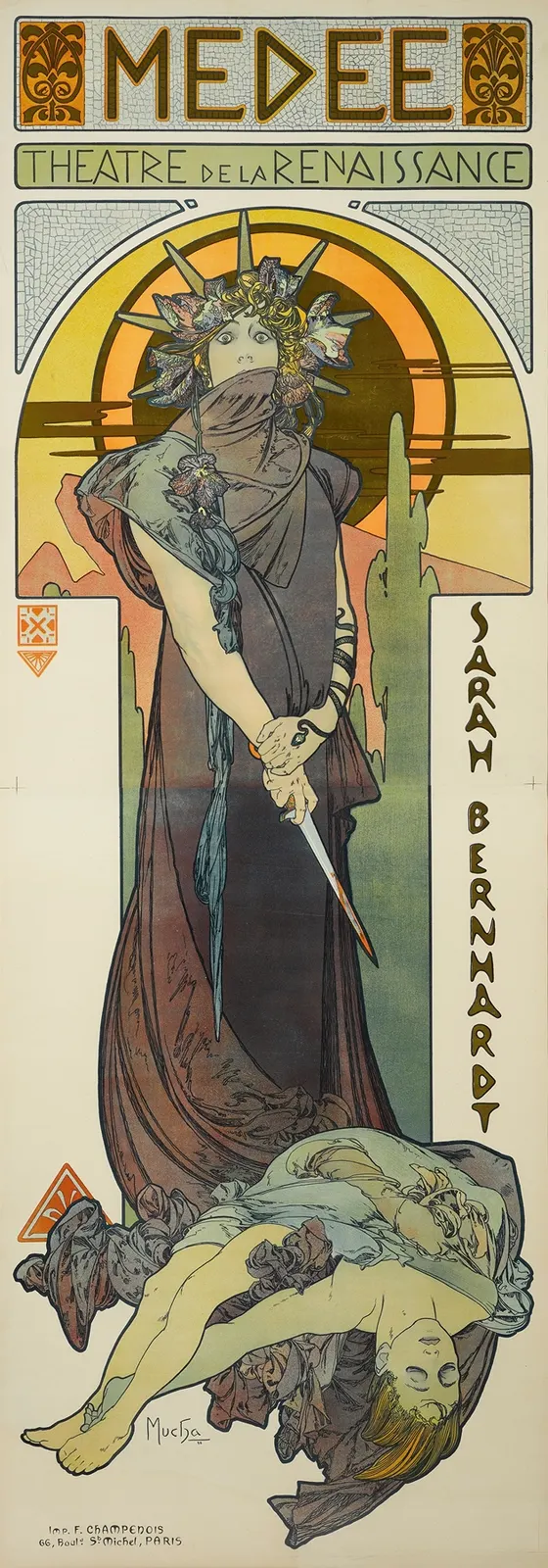 Plakat Medee od Alfonse Muchy