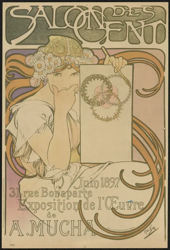 Salon des Cent. A. Mucha od Alfonse Muchy