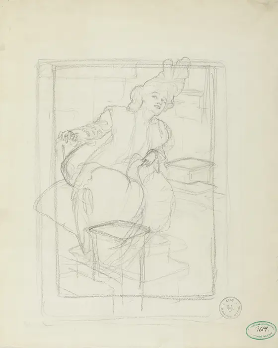 Studie Sarah Bernhardt od Alfonse Muchy