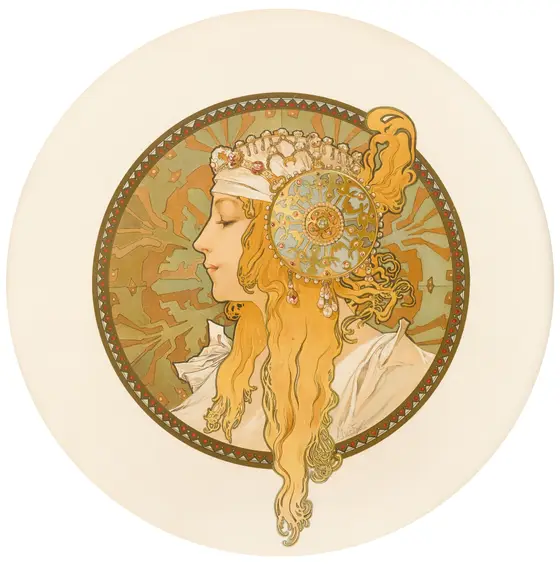 Têtes Byzantines (Blonde) od Alfonse Muchy