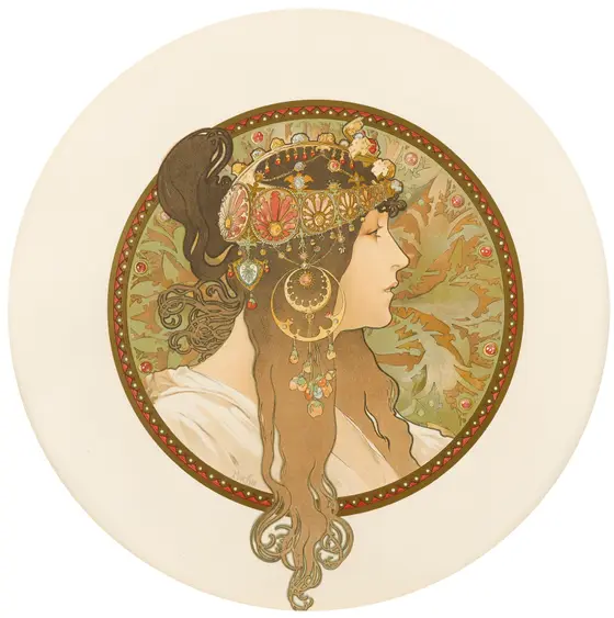 Têtes Byzantines (Brunette) od Alfonse Muchy