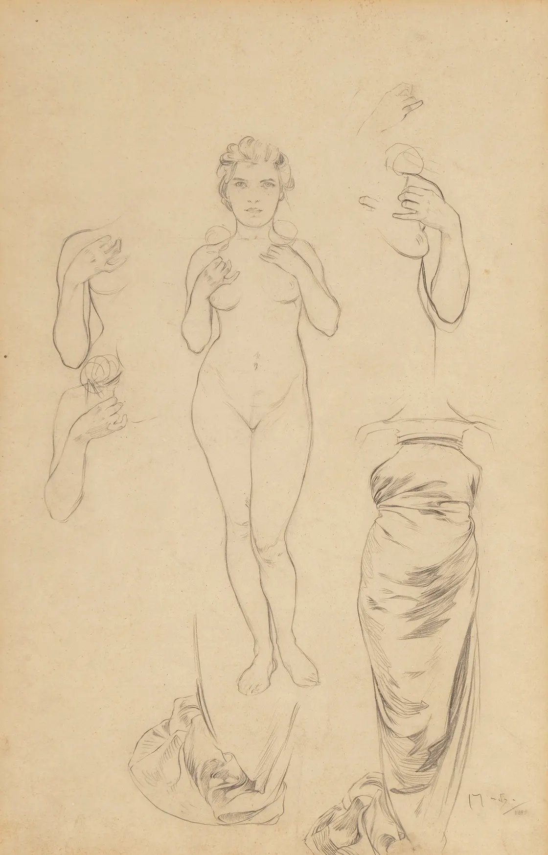 Preliminary Design for The Rose by Alphonse Mucha
